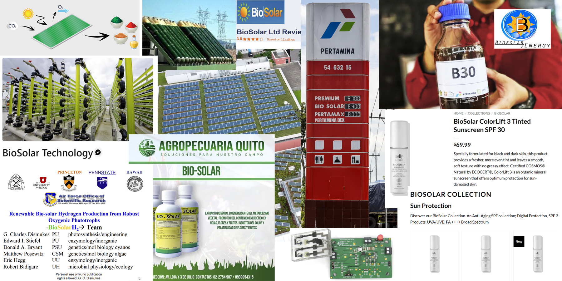 The term BIOSOLAR is highly misleading and likely invented by marketing people or people who crave for attention but have no technical understanding.
