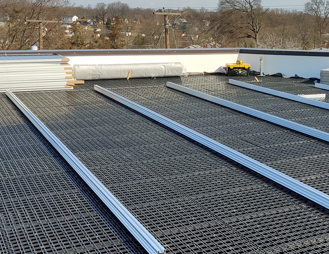 Solar Green Roof fully integrated racking system