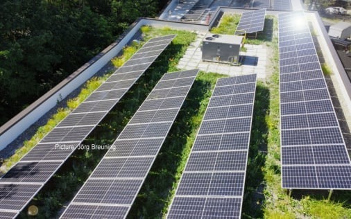 North America's first Blue Green Roof solar by Green Roof Technology